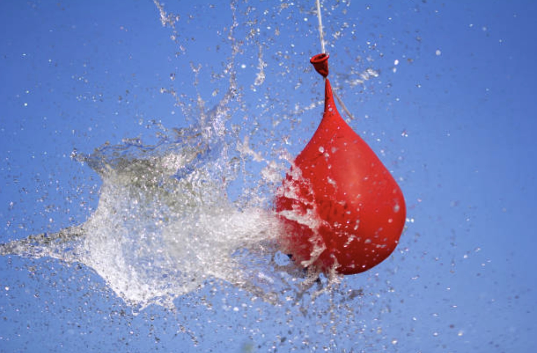 water balloon bursting